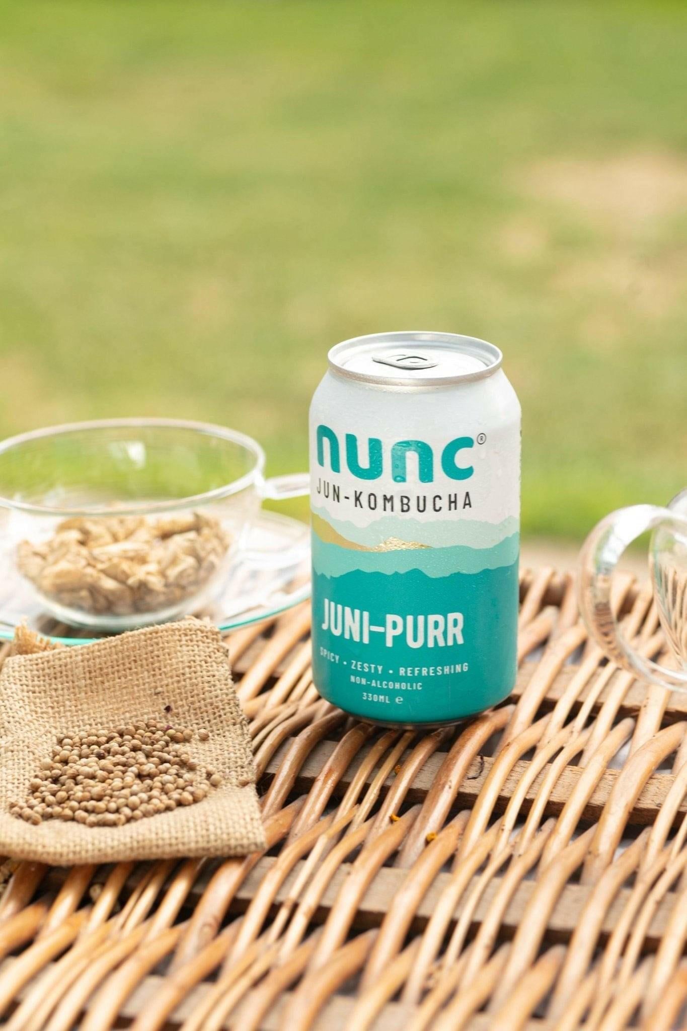 Juni Purr is a zesty, botanical infused Sparkling Tea Jun Kombucha