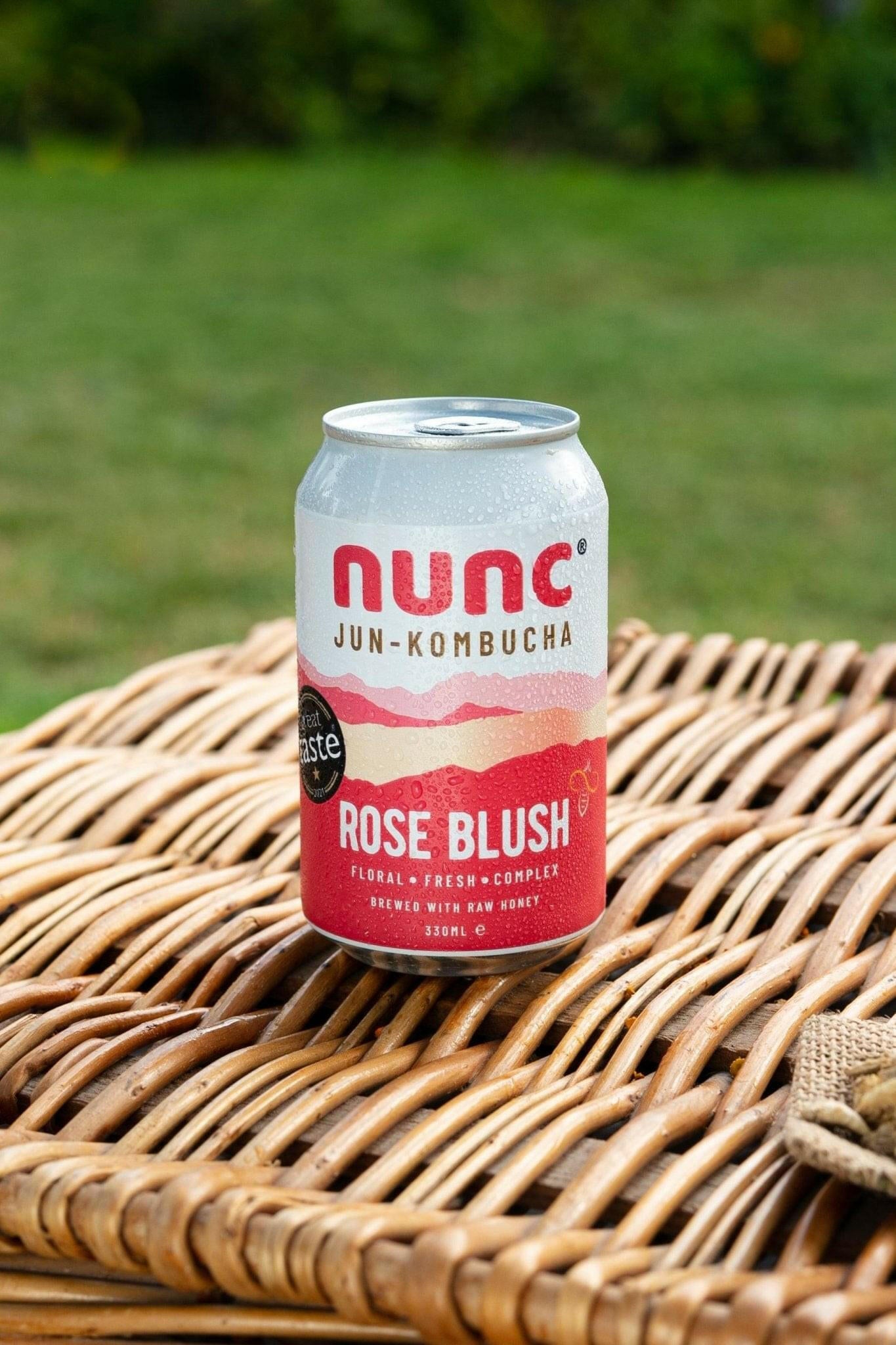 Rose Blush is a sparkling tea, fermented in small batches using the finest organic green teas, premium organic botanicals, and raw Honey