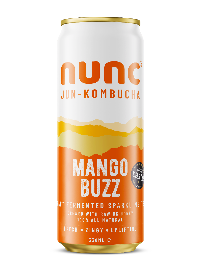 Mango Buzz is crafted with organic mango, organic Peruvian ginger and organic turmeric