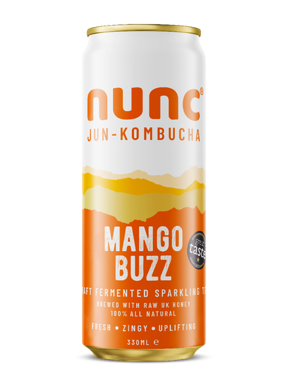 Mango Buzz is crafted with organic mango, organic Peruvian ginger and organic turmeric