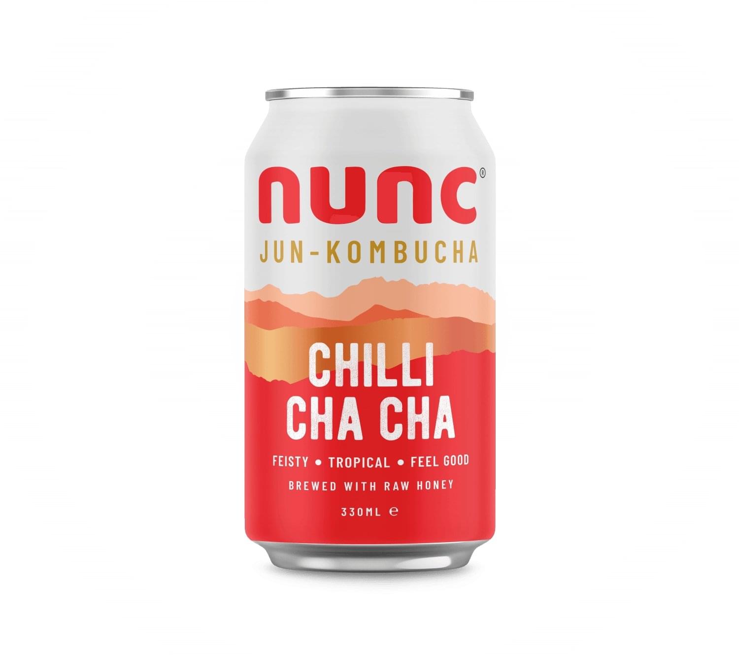 Nunc’s award winning Chilli Cha Cha kombucha tea drinks is flavoured with Mango, Pineapple and Scotch Bonnet Chilli